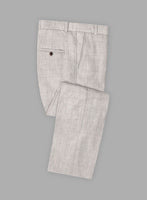 Solbiati Haze Beige Linen Pants - StudioSuits