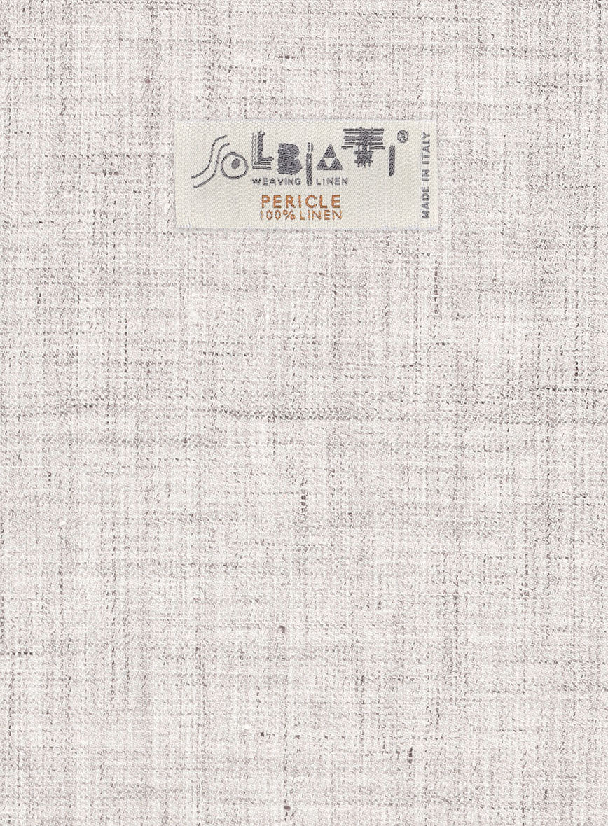 Solbiati Haze Beige Linen Pants - StudioSuits