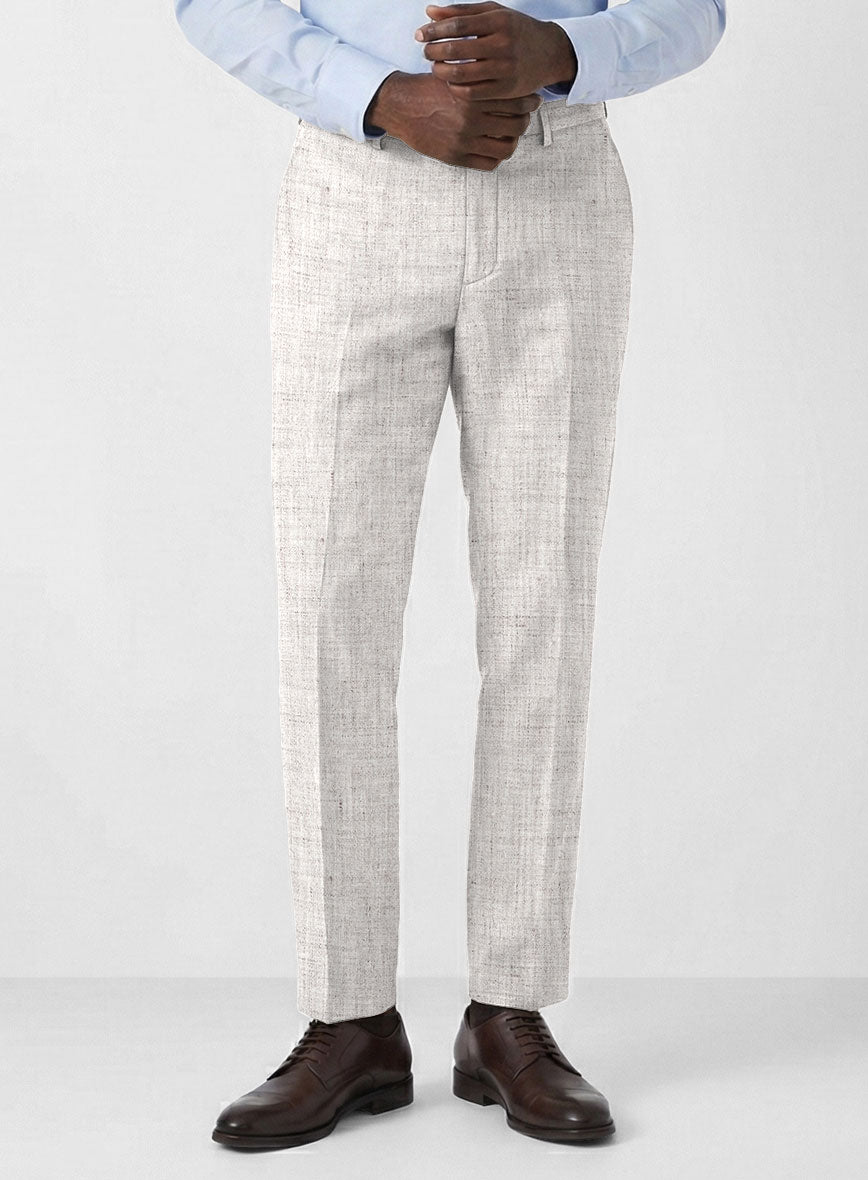 Solbiati Haze Beige Linen Pants - StudioSuits