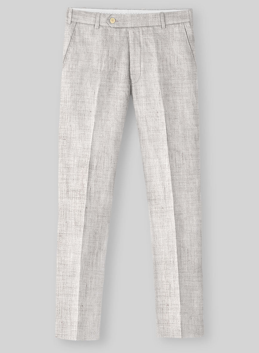 Solbiati Haze Beige Linen Pants - StudioSuits