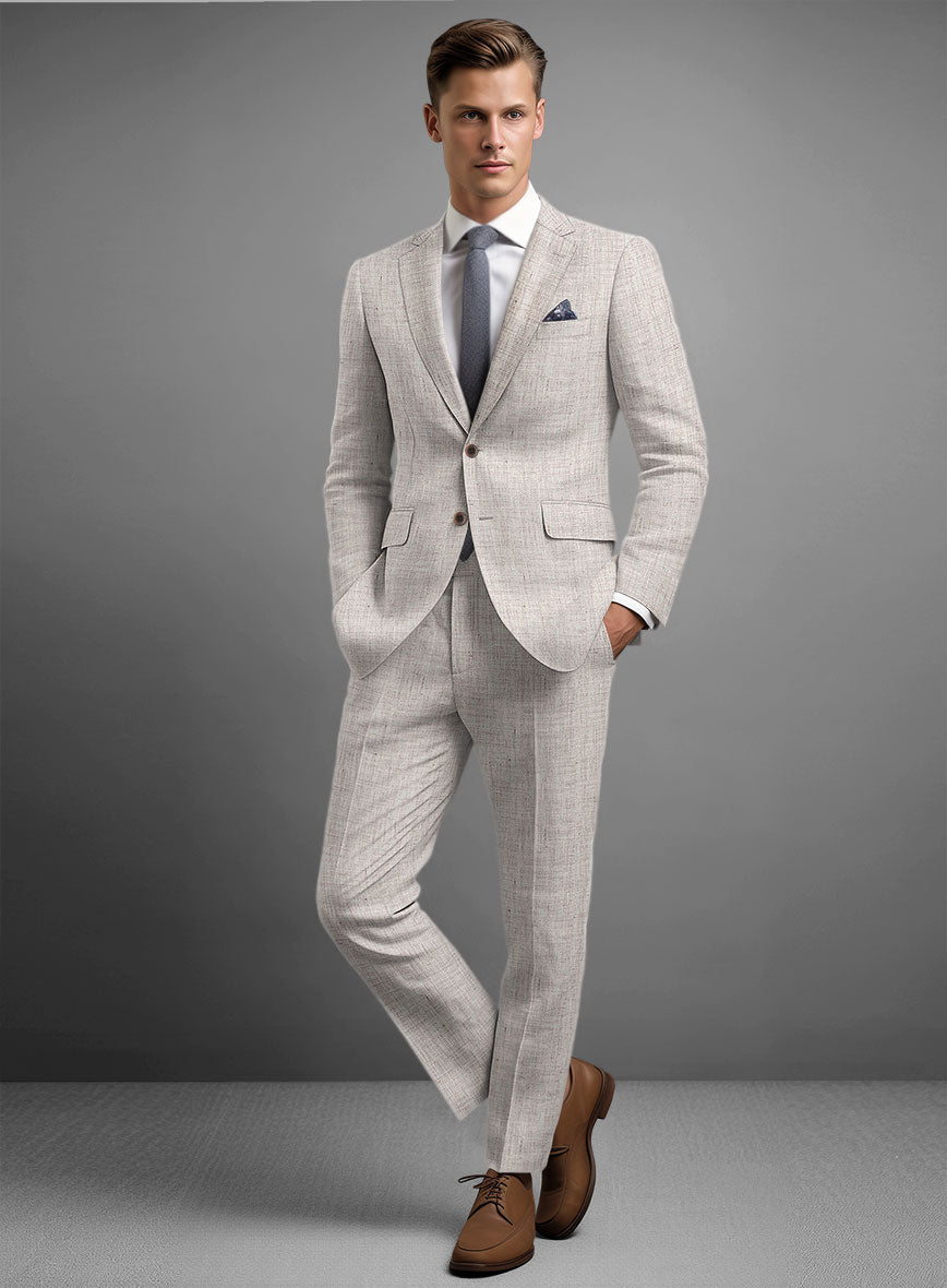 Solbiati Haze Beige Linen Suit - StudioSuits