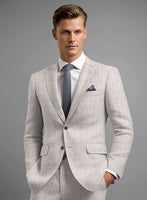 Solbiati Haze Beige Linen Suit - StudioSuits