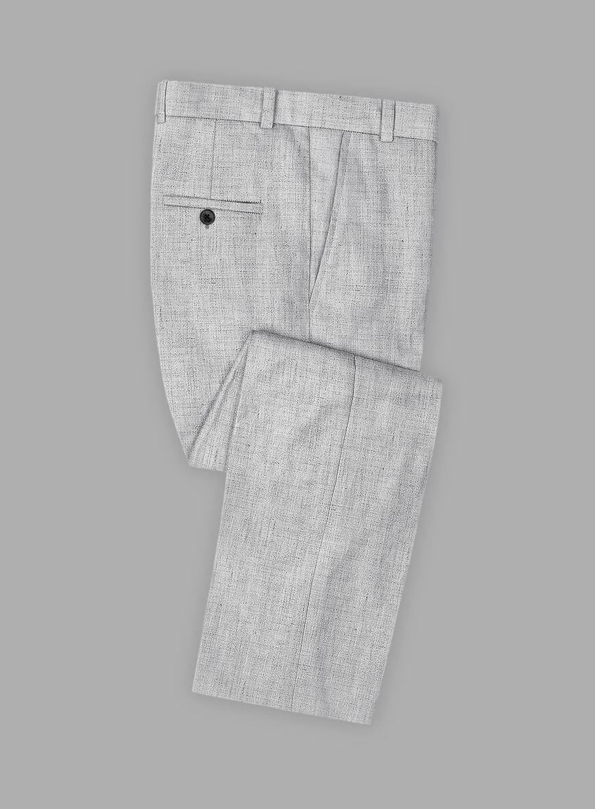 Solbiati Haze Gray Linen Pants - StudioSuits