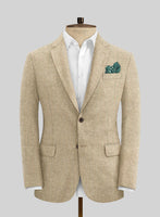 Solbiati Herringbone Beige Linen Suit - StudioSuits