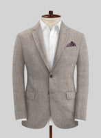 Solbiati Herringbone Brown Linen Suit - StudioSuits