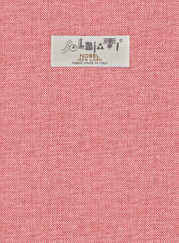 Solbiati Herringbone Coral Red Linen Jacket - StudioSuits