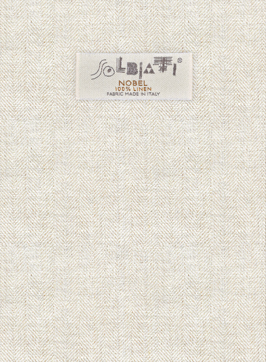 Solbiati Herringbone Fawn Linen Suit - StudioSuits