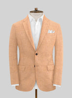 Solbiati Herringbone Orange Linen Jacket - StudioSuits