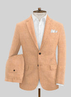 Solbiati Herringbone Orange Linen Suit - StudioSuits
