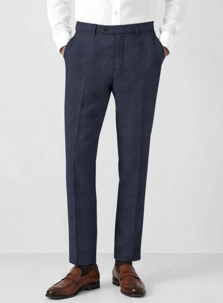 Solbiati Indigo Blue Check Linen Suit - StudioSuits