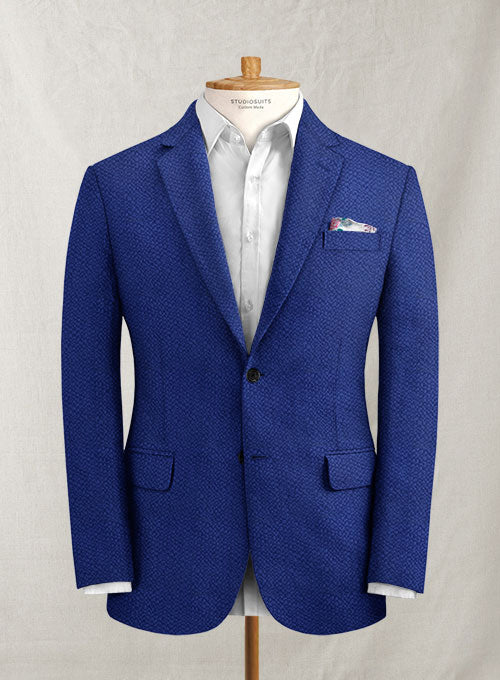 Solbiati Indigo Blue Seersucker Jacket - StudioSuits