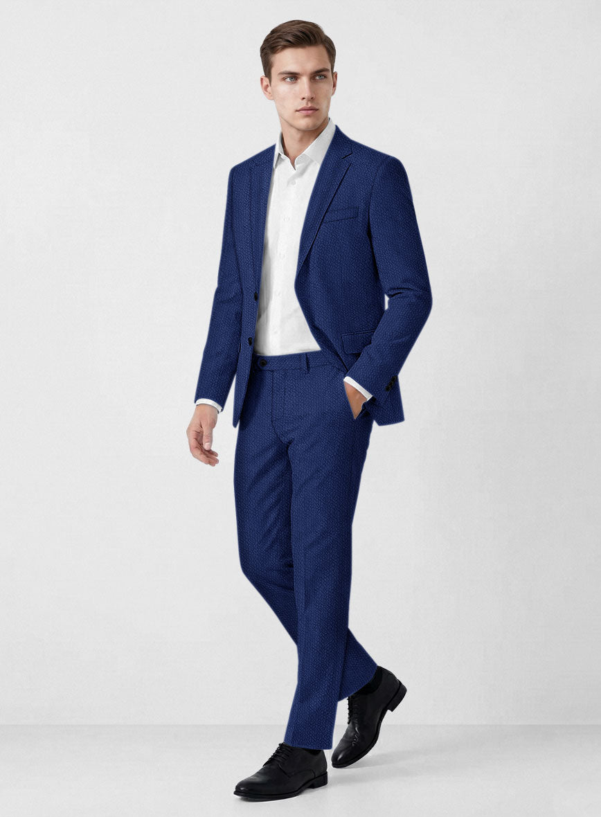 Solbiati Indigo Blue Seersucker Suit - StudioSuits