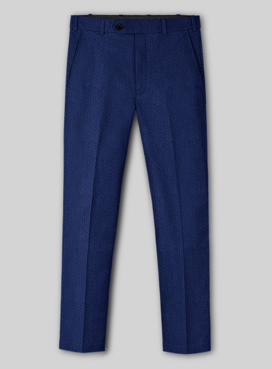 Solbiati Indigo Blue Seersucker Suit - StudioSuits