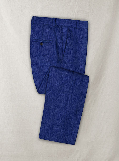 Solbiati Indigo Blue Seersucker Pants - StudioSuits
