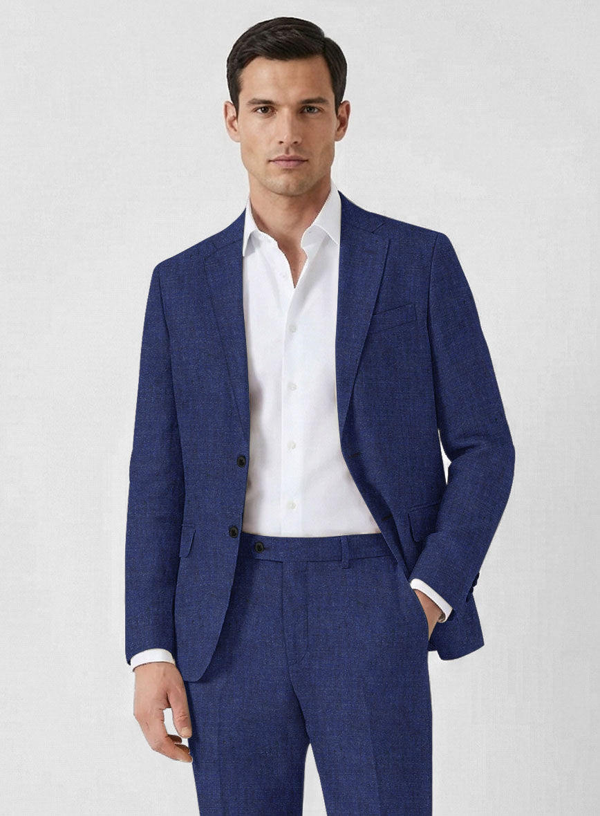 Solbiati Indigo Linen Jacket - StudioSuits