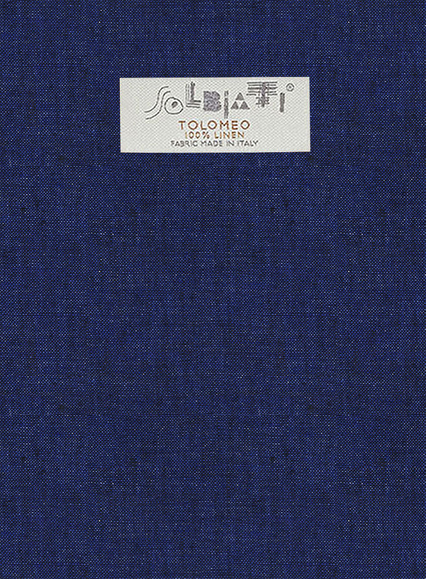Solbiati Indigo Linen Pants - StudioSuits