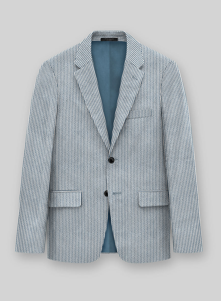 Solbiati Blue Seersucker Suit - StudioSuits
