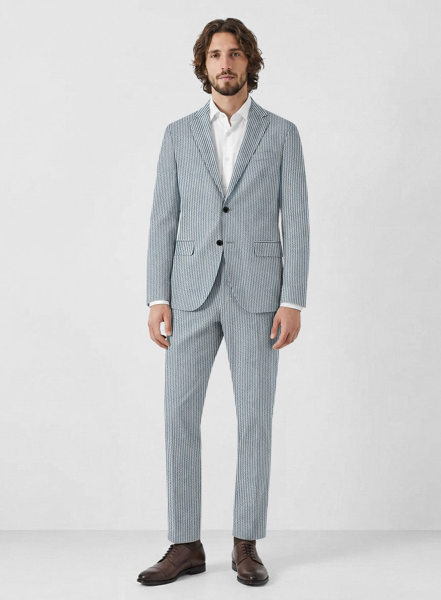 Solbiati Blue Seersucker Suit - StudioSuits