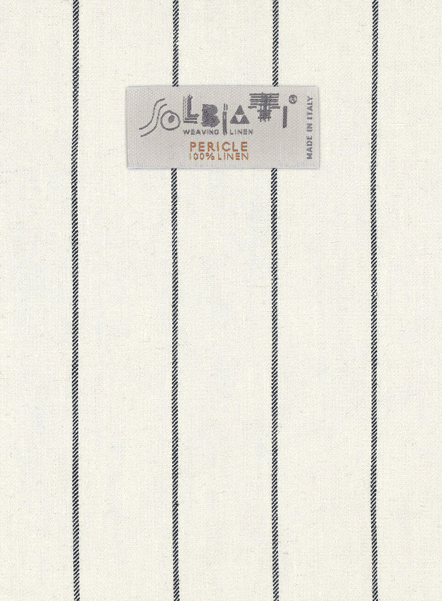 Solbiati Ivory Wide Stripe Linen Jacket - StudioSuits