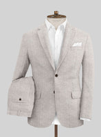 Solbiati Light Beige Check Linen Suit - StudioSuits