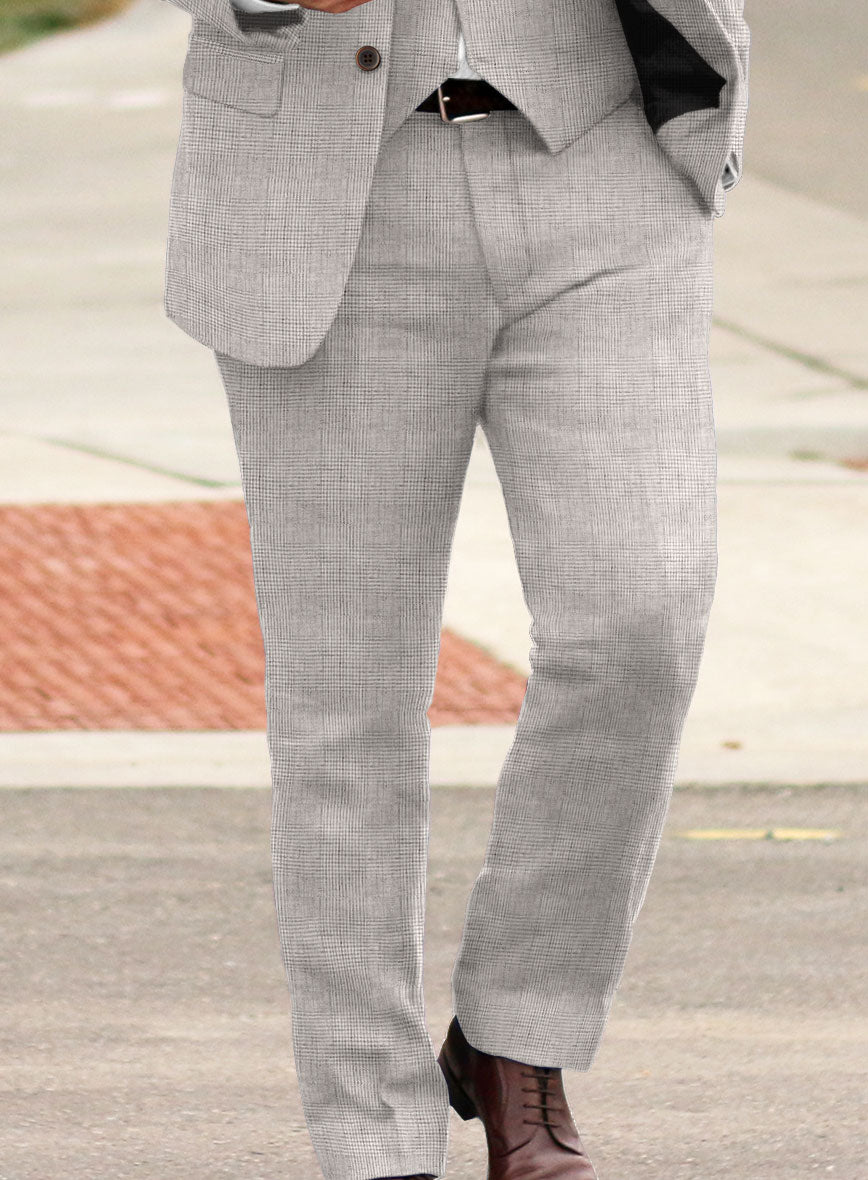 Solbiati Light Beige Check Linen Suit - StudioSuits