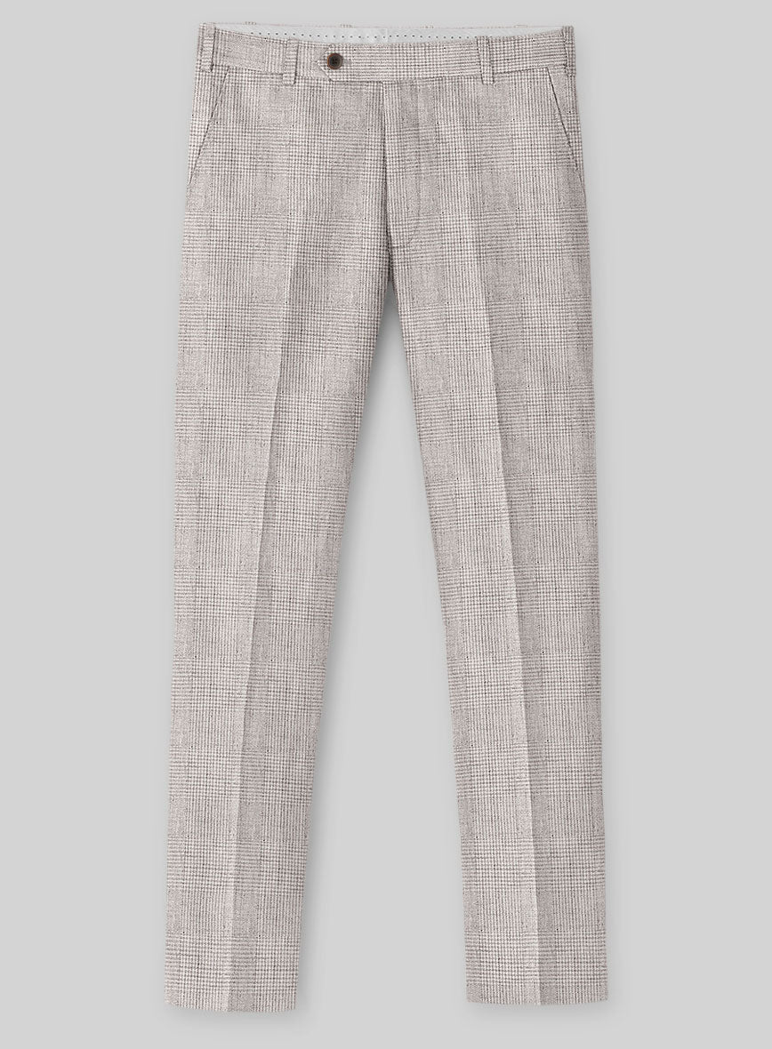 Solbiati Light Beige Check Linen Suit - StudioSuits
