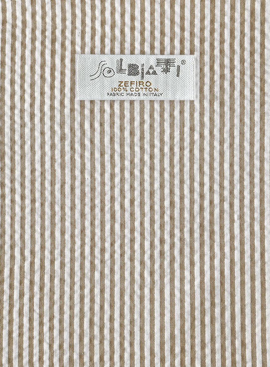 Solbiati Light Brown Seersucker Suit - StudioSuits