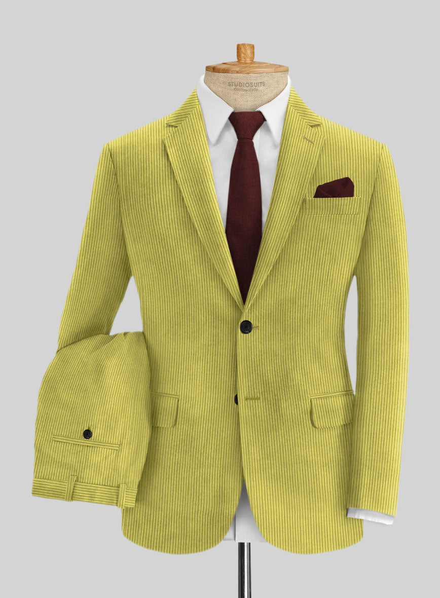 Solbiati Lime Green Corduroy Suit - StudioSuits