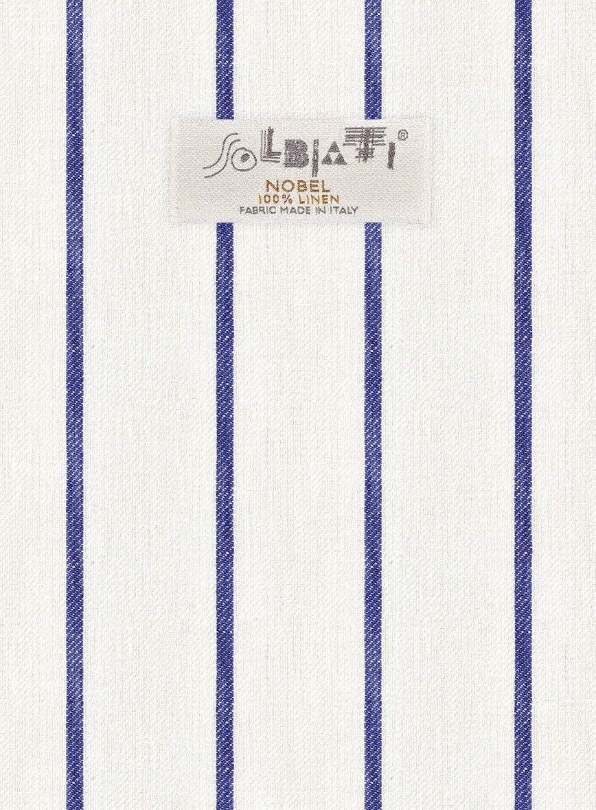 Solbiati Manta Stripe Linen Jacket - StudioSuits