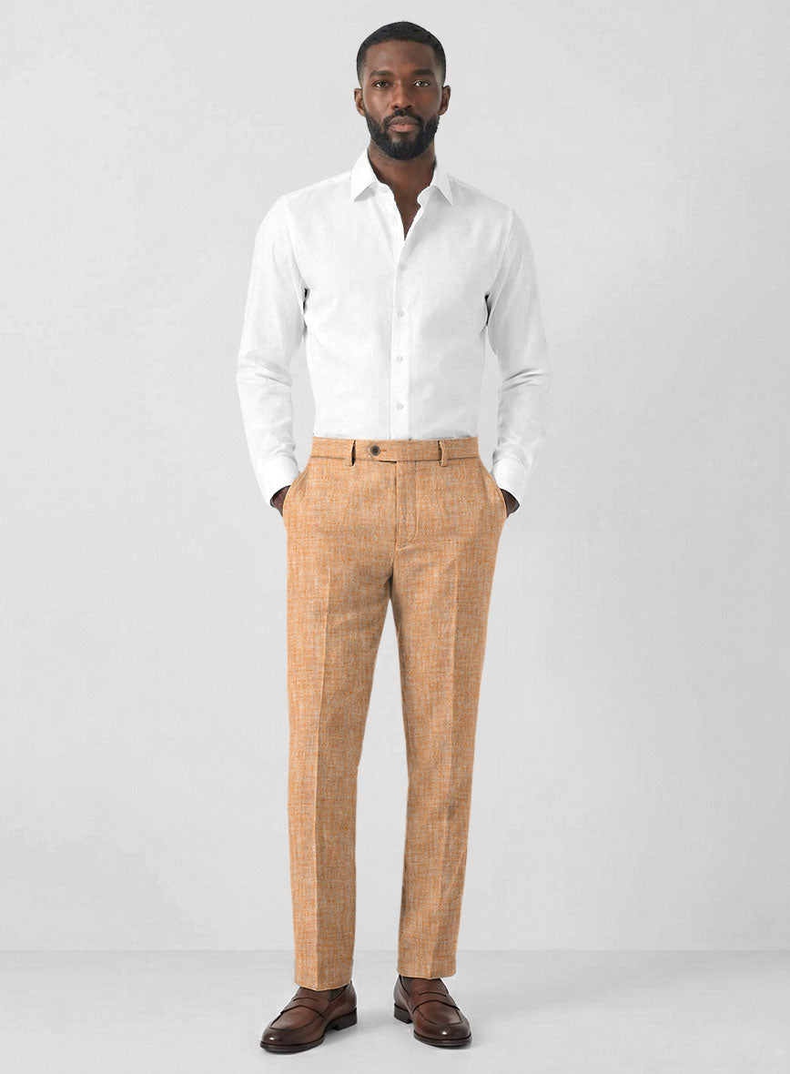Solbiati Melon Linen Pants - StudioSuits