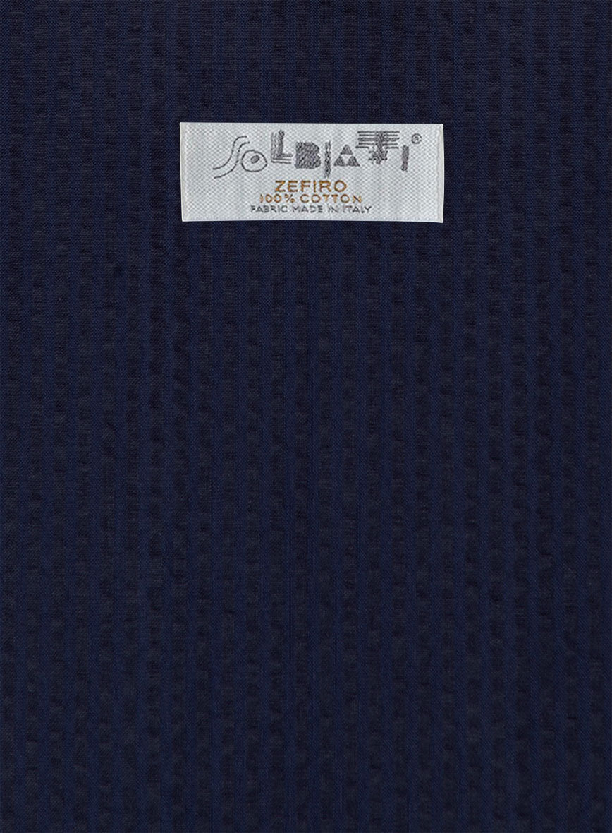 Solbiati Navy Blue Seersucker Suit - StudioSuits