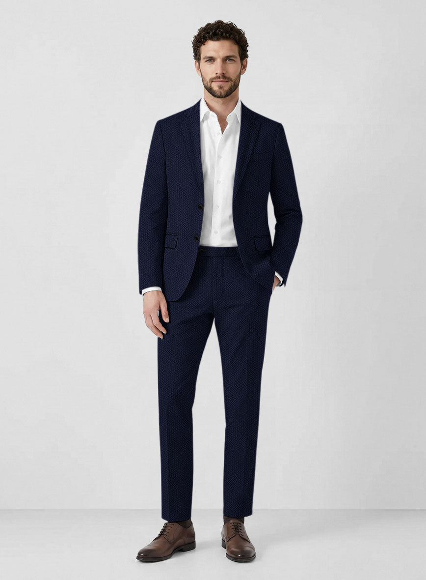 Solbiati Navy Blue Seersucker Suit - StudioSuits