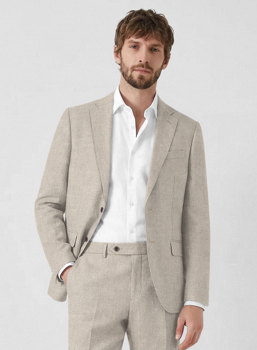 Solbiati Pericle Beige Linen Jacket - StudioSuits