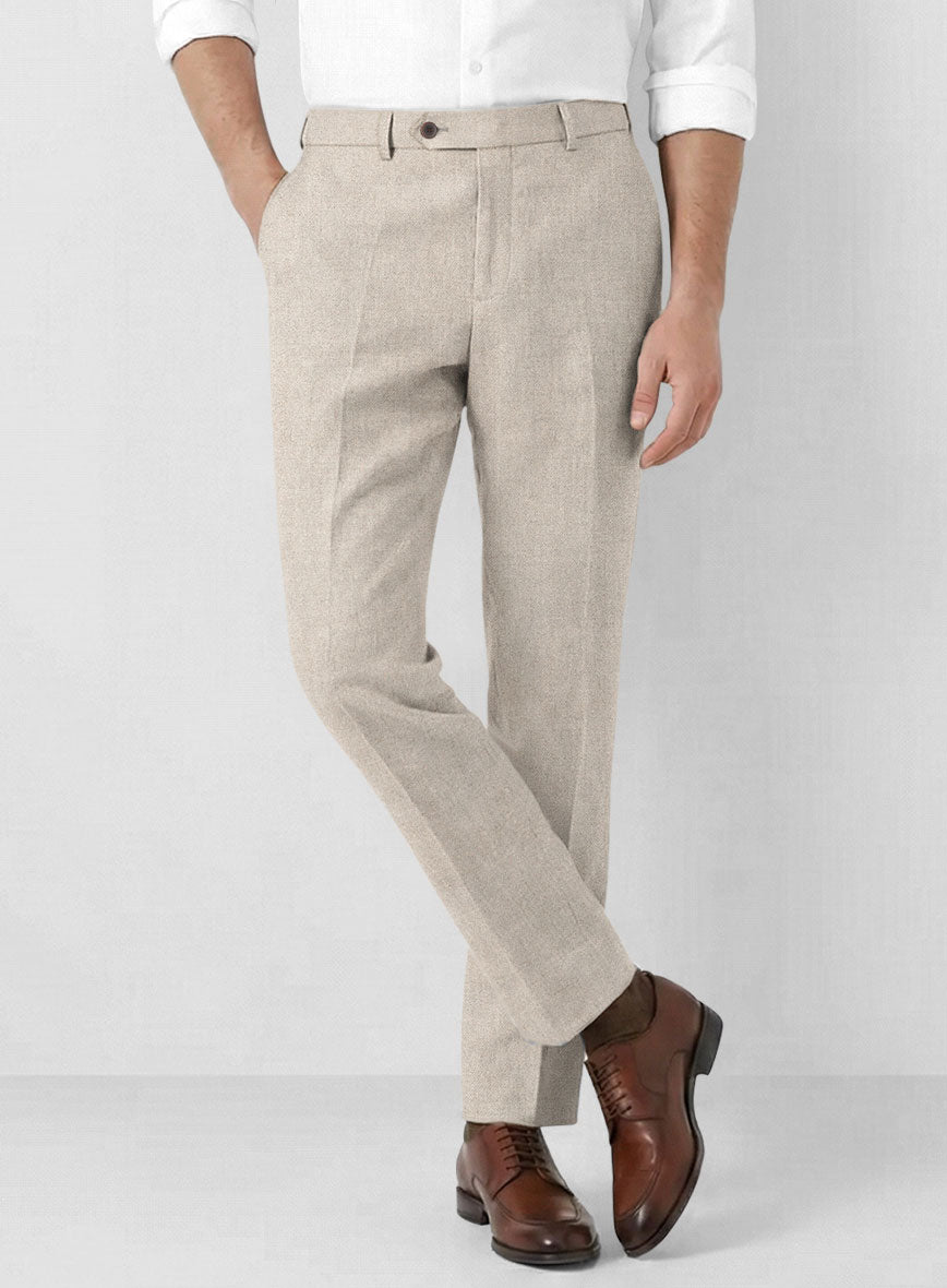 Solbiati Pericle Beige Linen Pants - StudioSuits