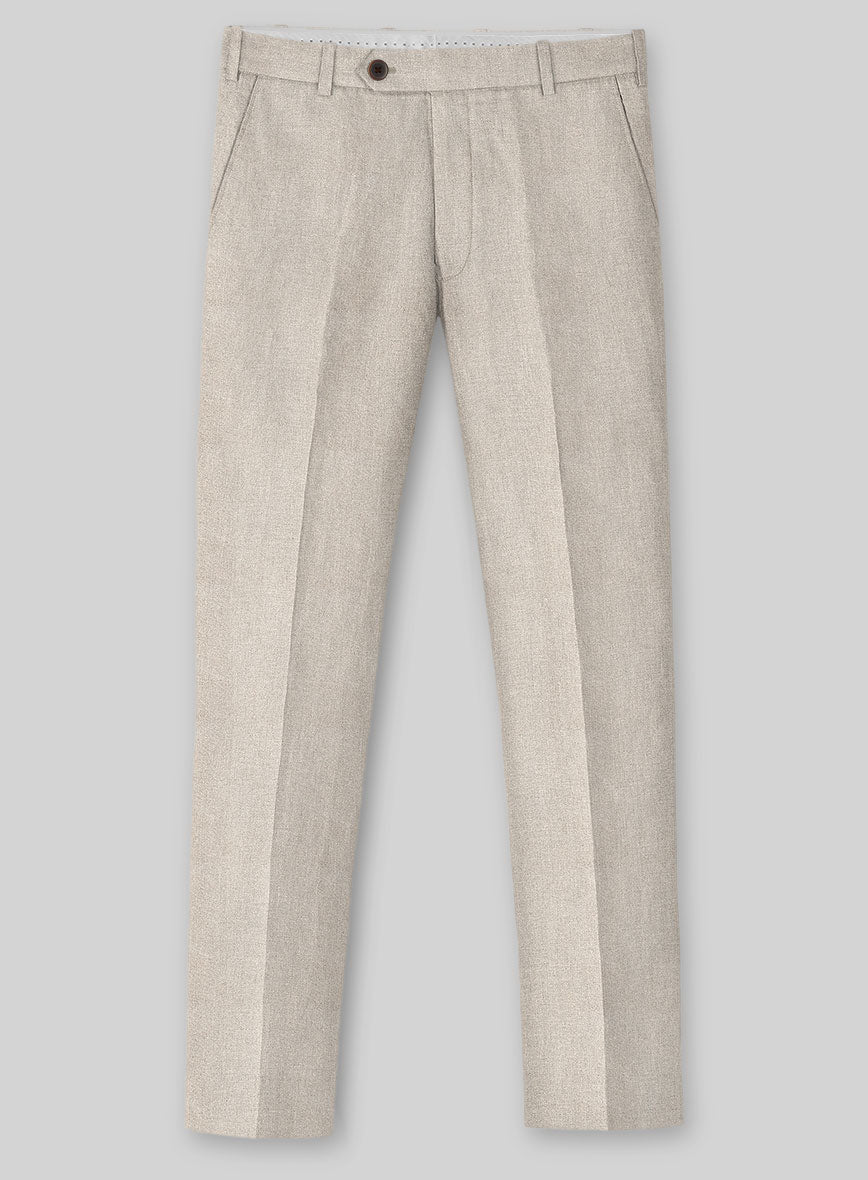 Solbiati Pericle Beige Linen Pants - StudioSuits
