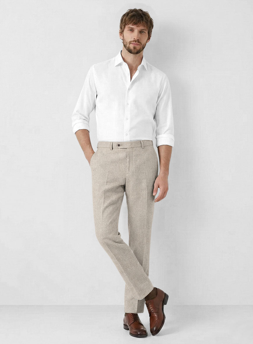 Solbiati Pericle Beige Linen Pants - StudioSuits