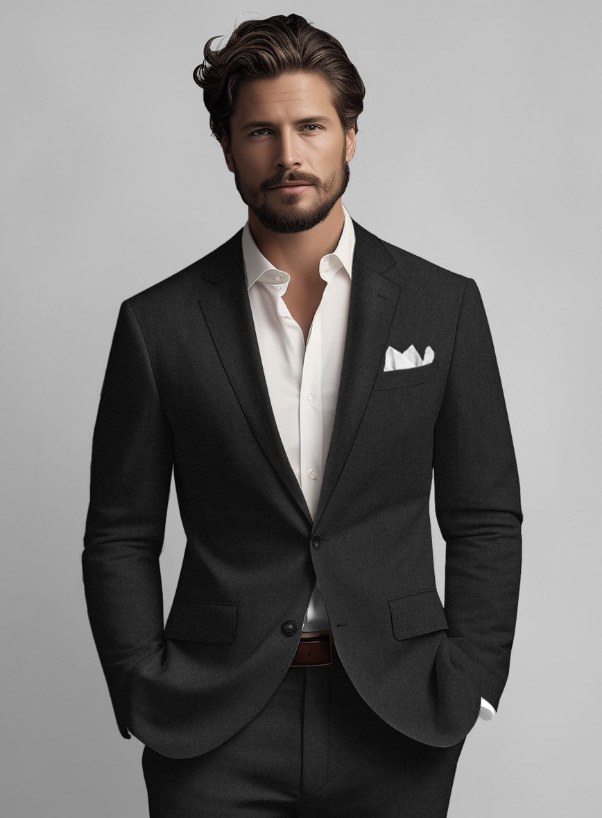 Solbiati Pericle Black Linen Jacket - StudioSuits