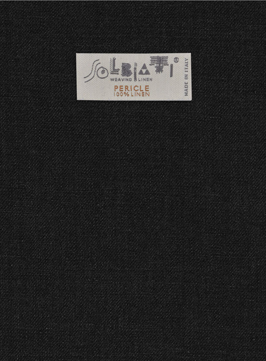Solbiati Pericle Black Linen Jacket - StudioSuits