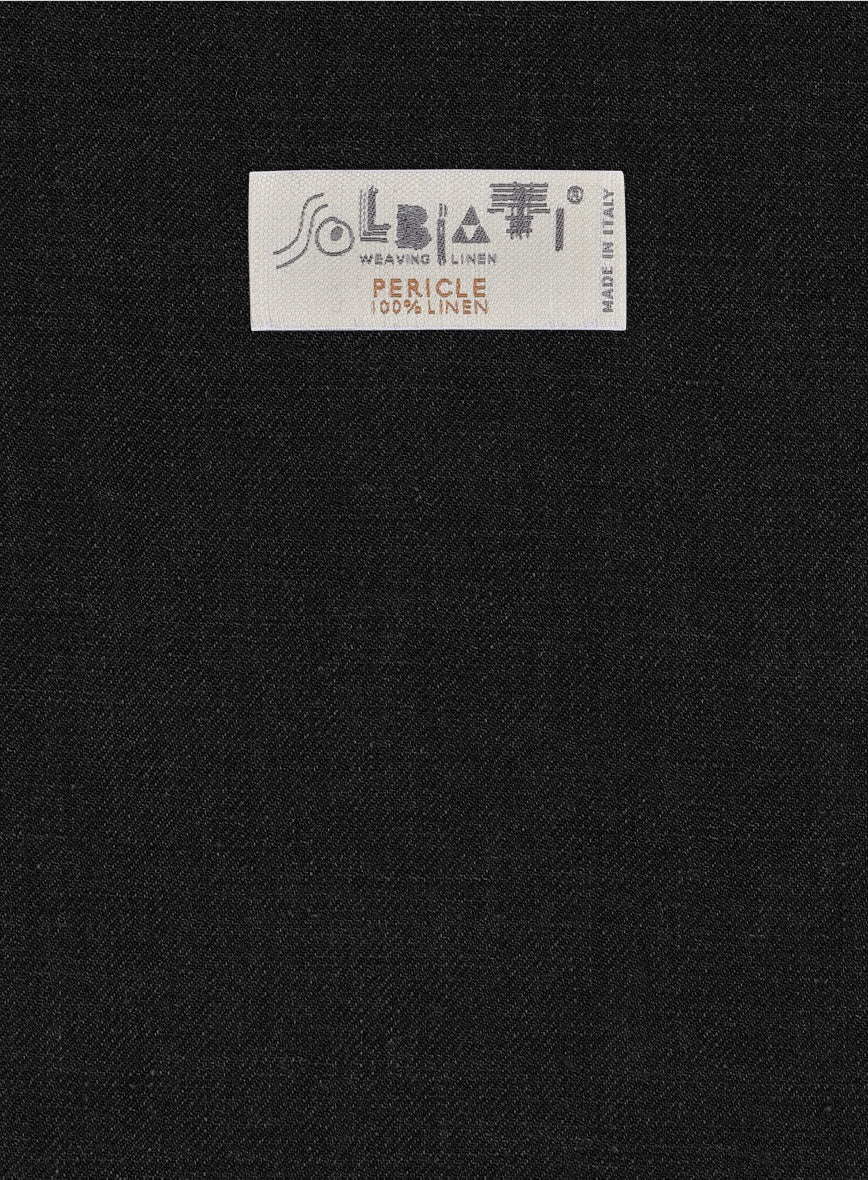 Solbiati Pericle Black Linen Jacket - StudioSuits