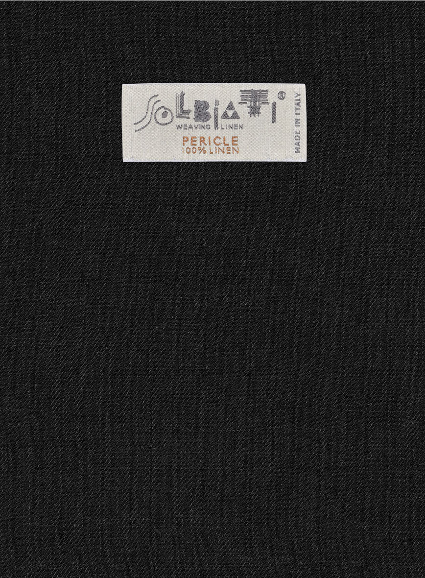 Solbiati Pericle Black Linen Jacket - StudioSuits