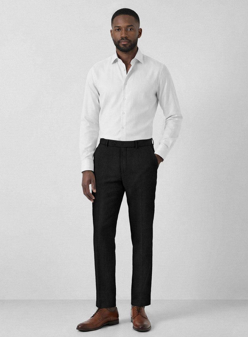 Solbiati Pericle Black Linen Pants - StudioSuits