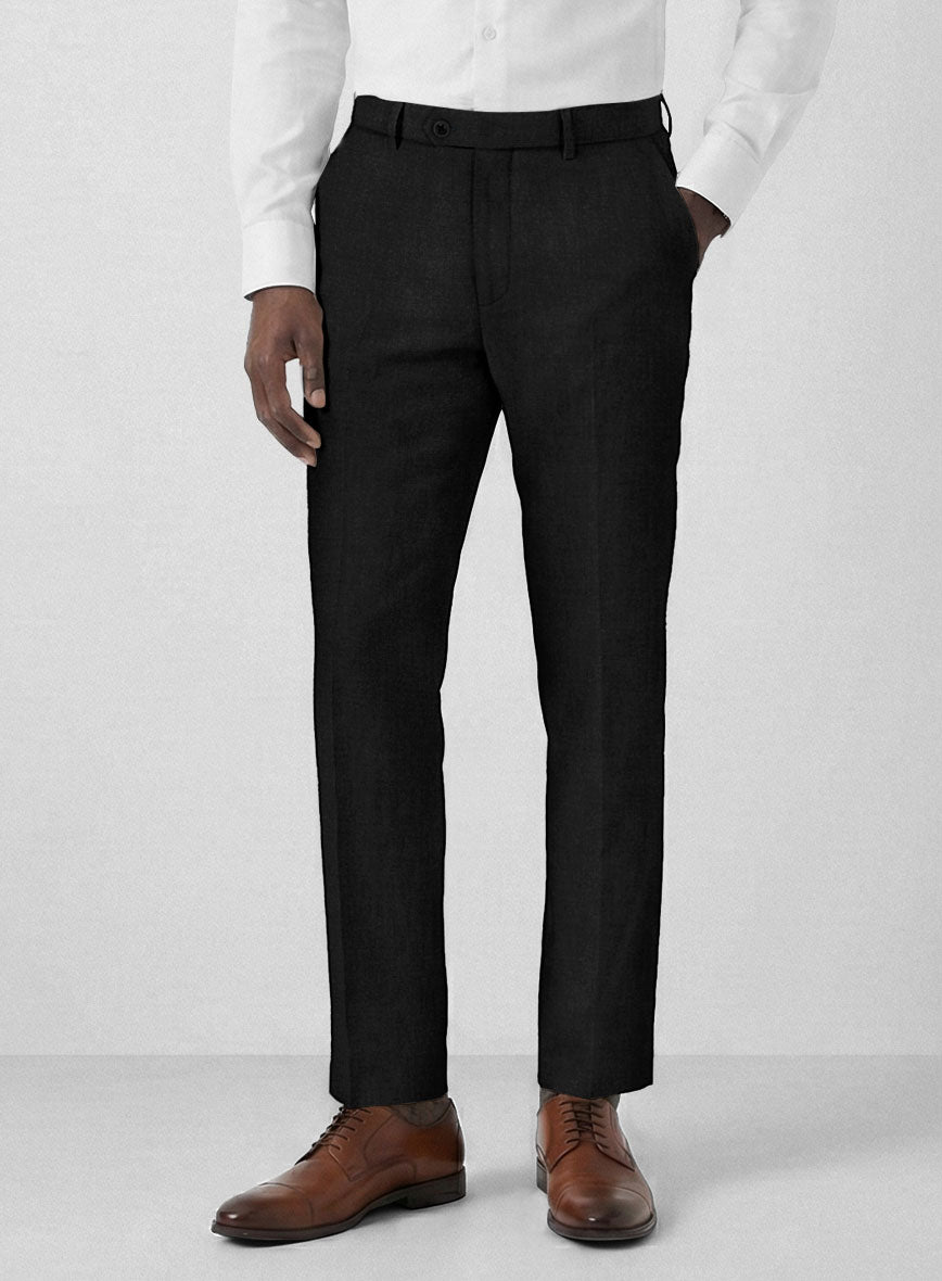 Solbiati Pericle Black Linen Pants - StudioSuits