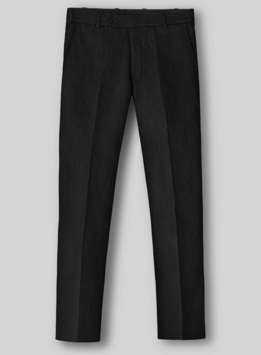 Solbiati Pericle Black Linen Pants - StudioSuits