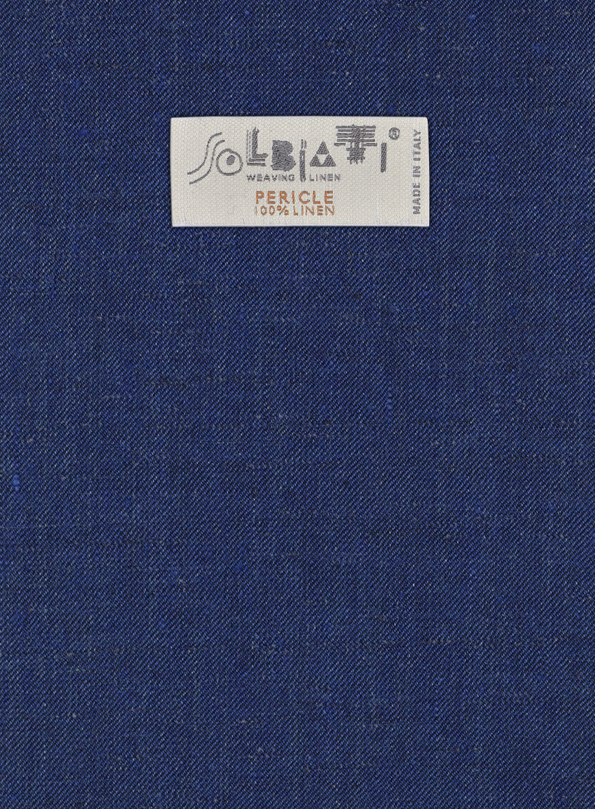 Solbiati Pericle Blue Linen Jacket - StudioSuits