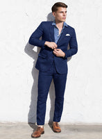 Solbiati Pericle Blue Linen Suit - StudioSuits