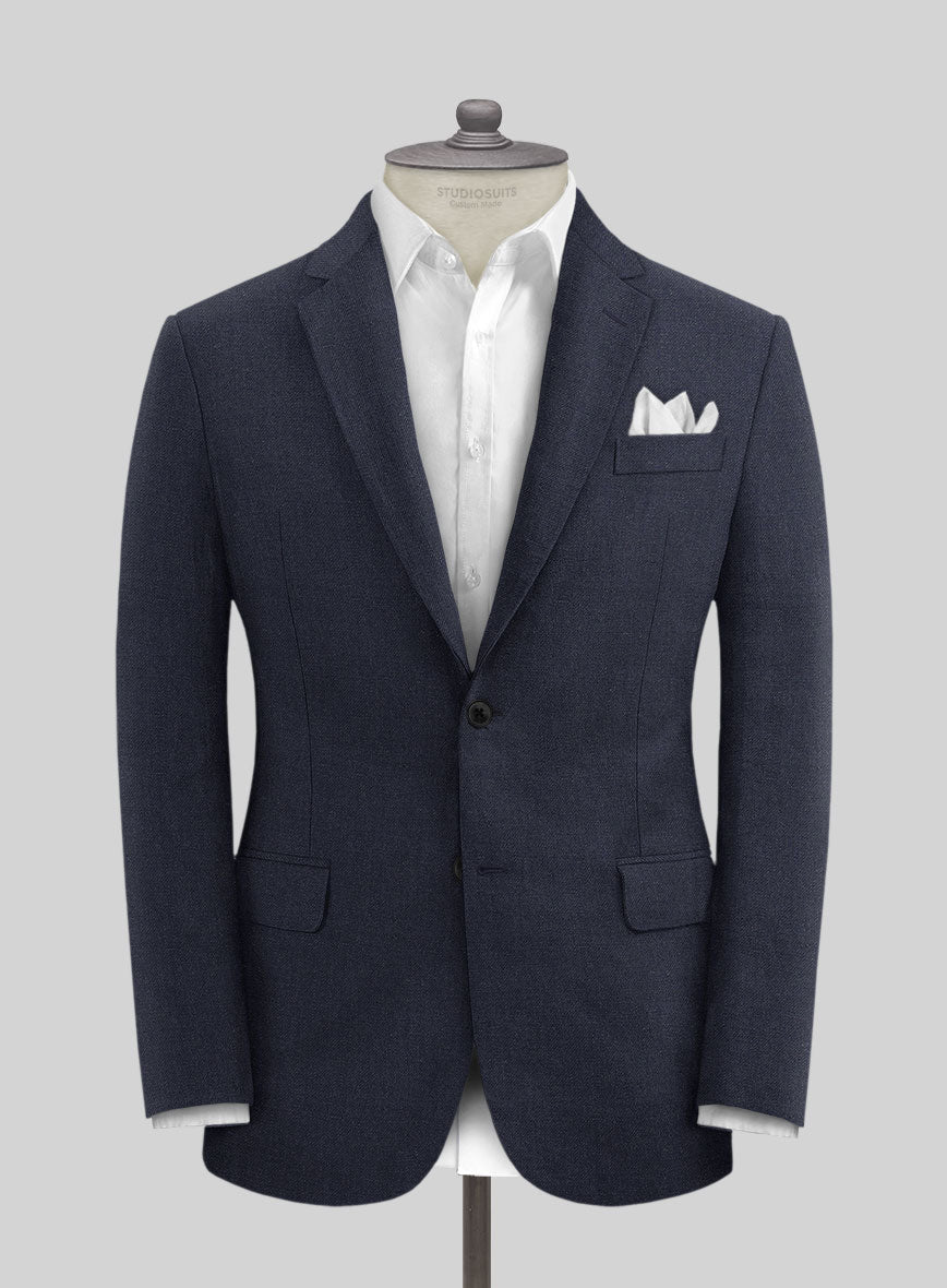 Solbiati Pericle Dark Blue Linen Suit - StudioSuits