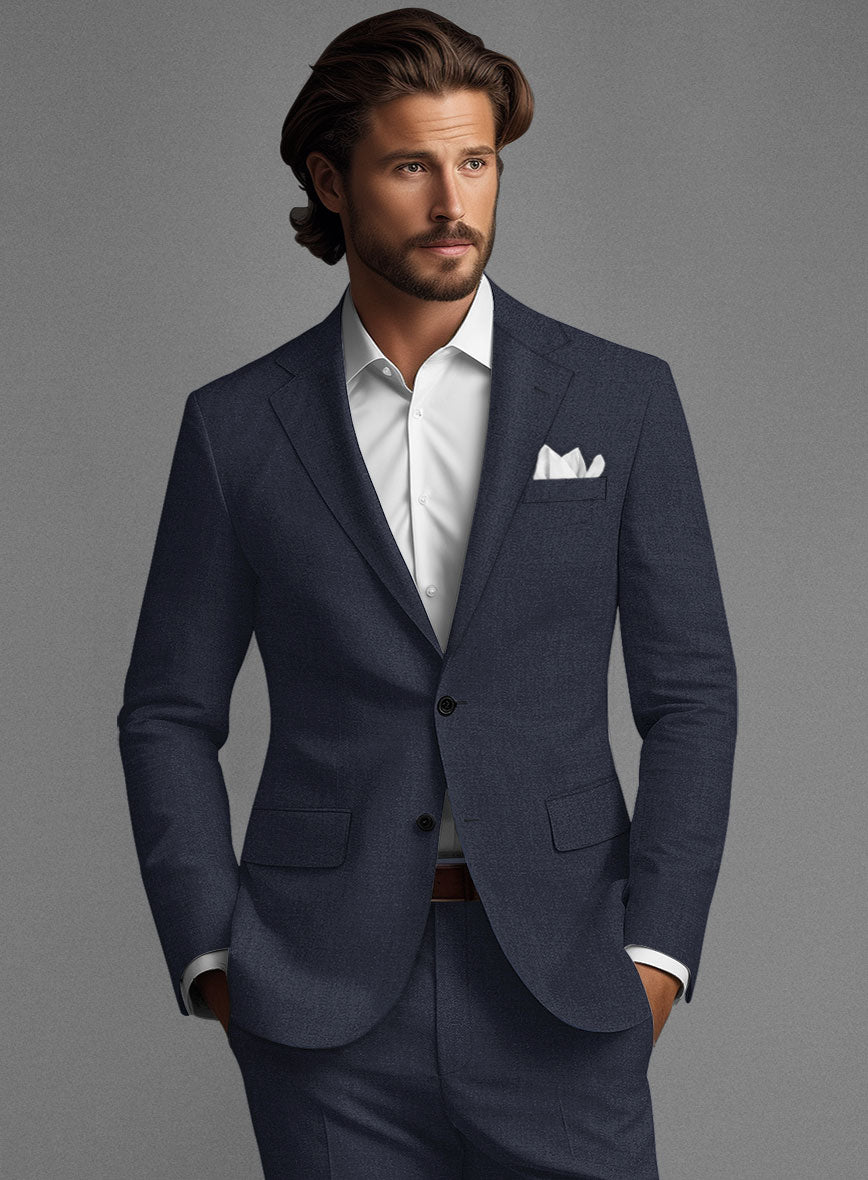 Solbiati Pericle Dark Blue Linen Suit - StudioSuits