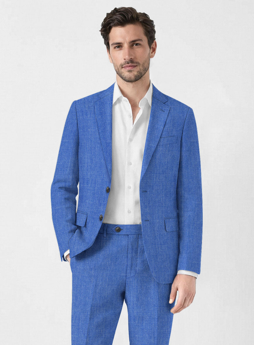Solbiati Pericle Bright Blue Linen Jacket - StudioSuits