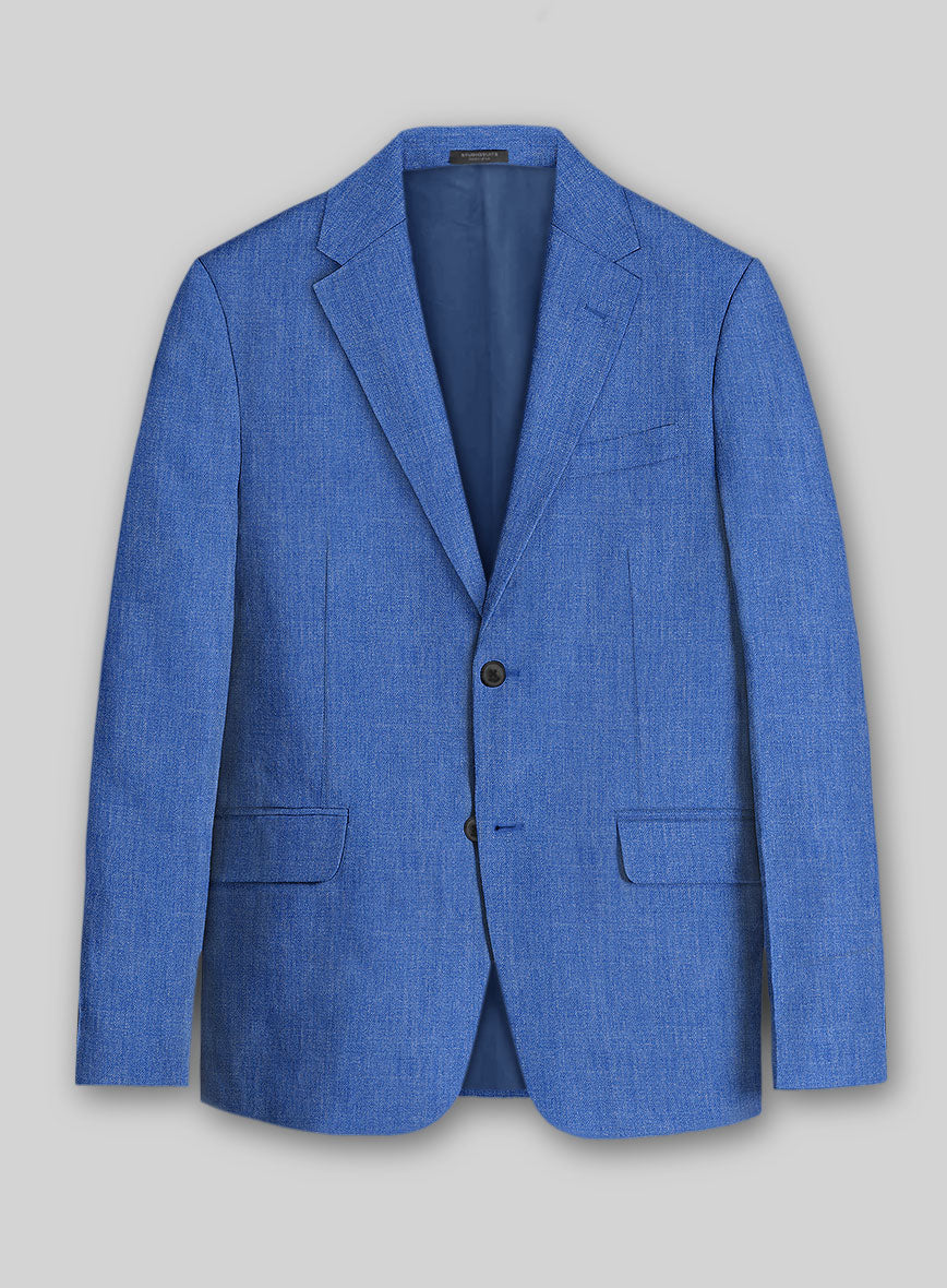 Solbiati Pericle Bright Blue Linen Jacket - StudioSuits