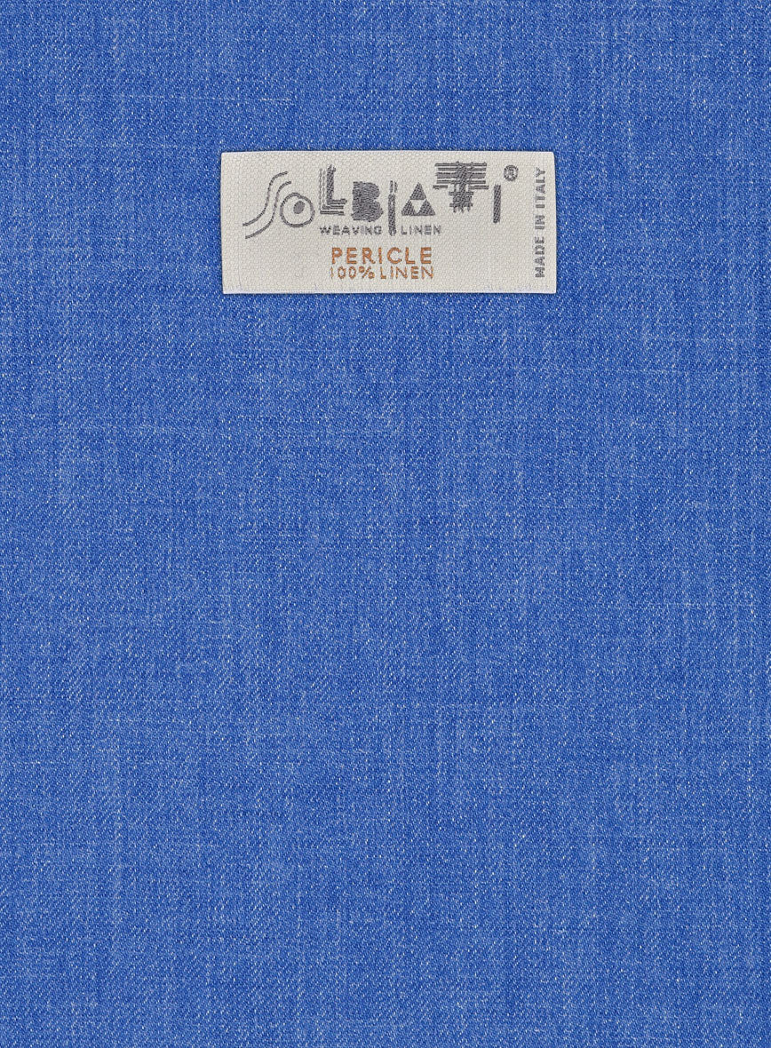 Solbiati Pericle Bright Blue Linen Suit - StudioSuits
